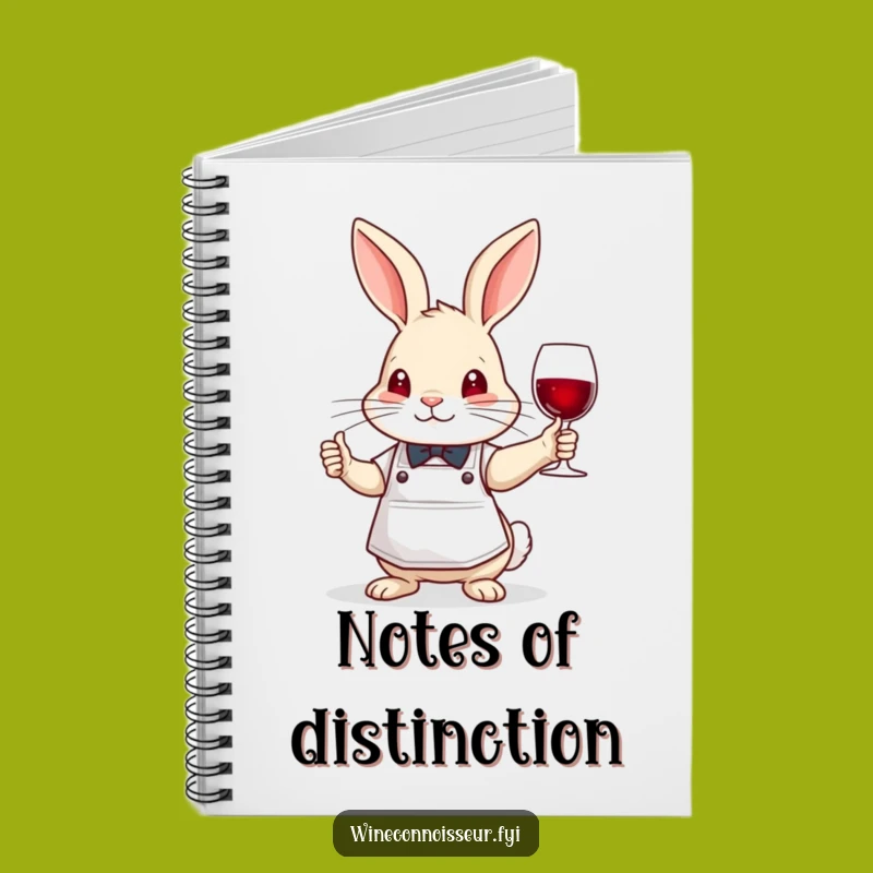 Funny Brave Rabbit Sommelier Notebook - Bunny Wine Taster Journal Gift
