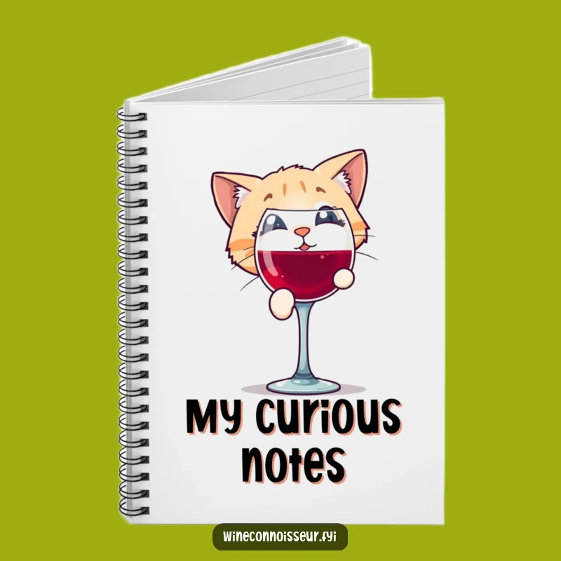Funny Cat Wine Notebook: Jot Down Ideas with Feline Curiosity!