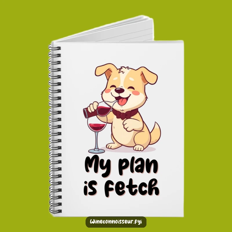 Funny Dog Wine Decanter Notebook: Cheerful Journal Gift