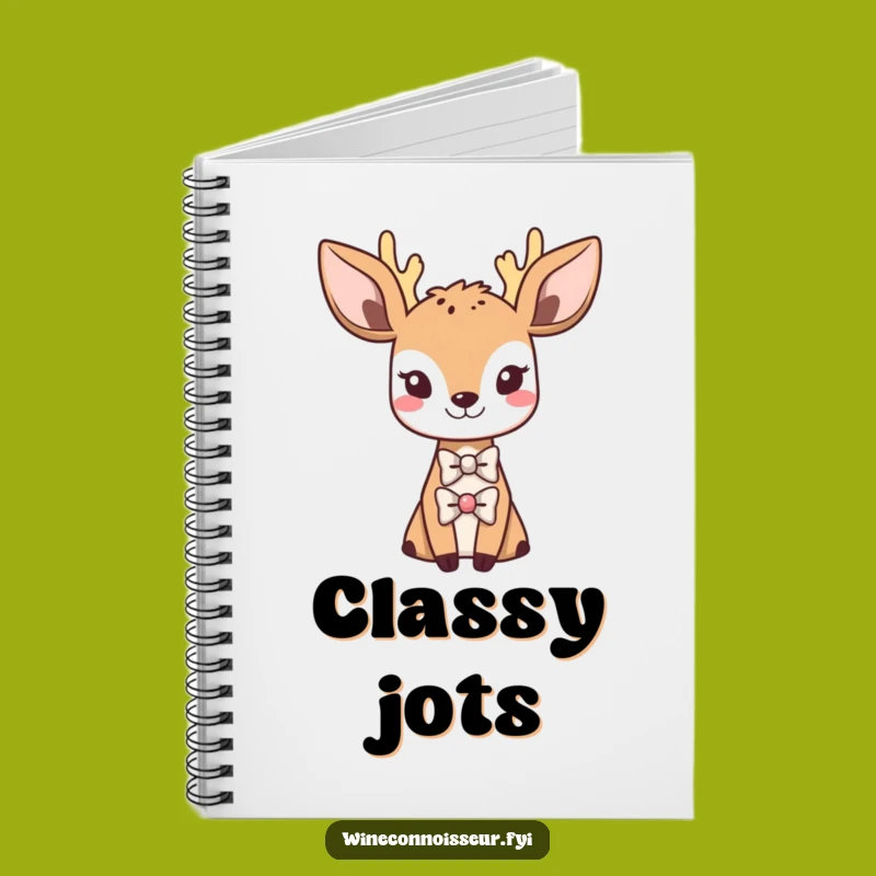 Funny Kawaii Deer Bowtie Notebook: Jot Down Elegant Ideas, Perfect Gift