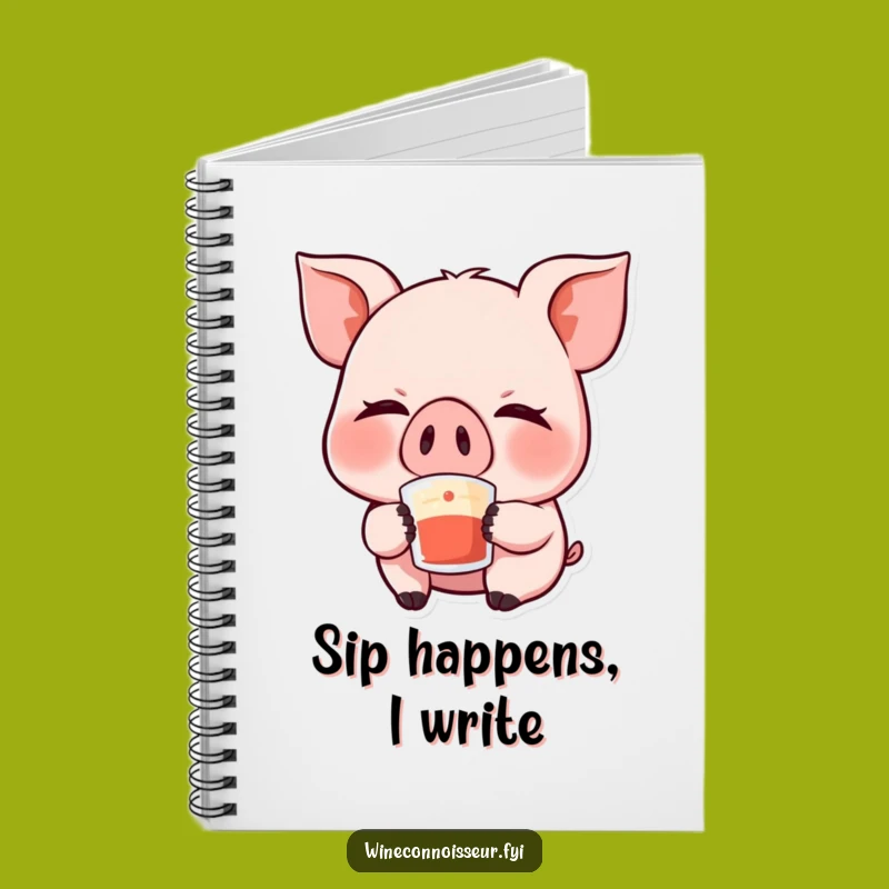 Funny Kawaii Pig Notebook - Jot Down Ideas with Giggles and Joy