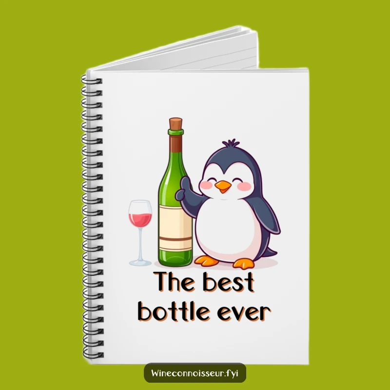 Funny Penguin Thumbs Up Wine Notebook - Jot Down Ideas with this Happy Funny Gift Journal