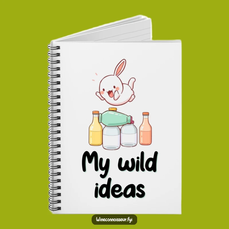 Funny Rabbit Somersault Notebook - Capture Energetic Ideas with Flair