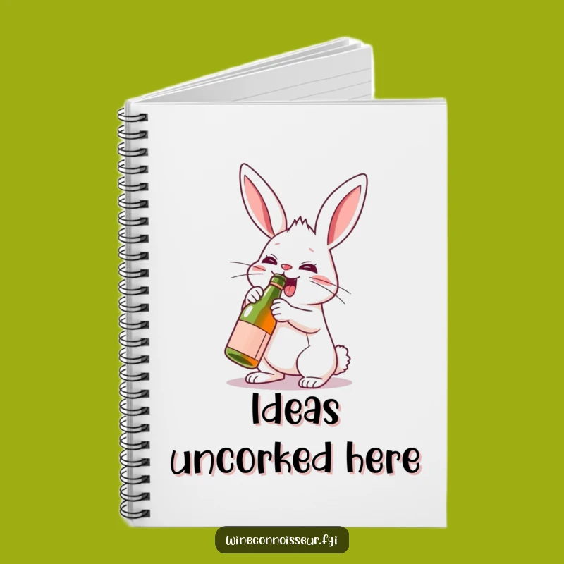 Funny Determined Rabbit Notebook - Wine Journal Humor