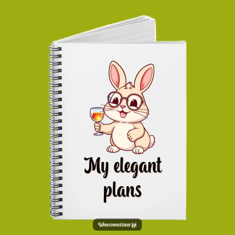 Funny Monocle Rabbit Notebook, Hilarious Journal for Elegant Notes Gift