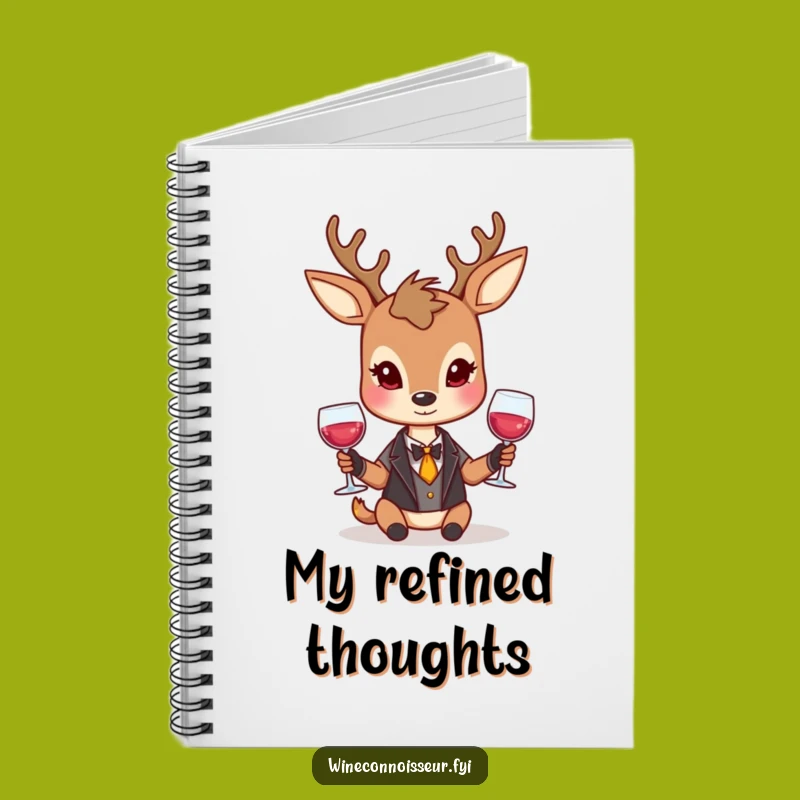 Funny Deer Wine Notebook: Jot Down Elegant Thoughts with Humor