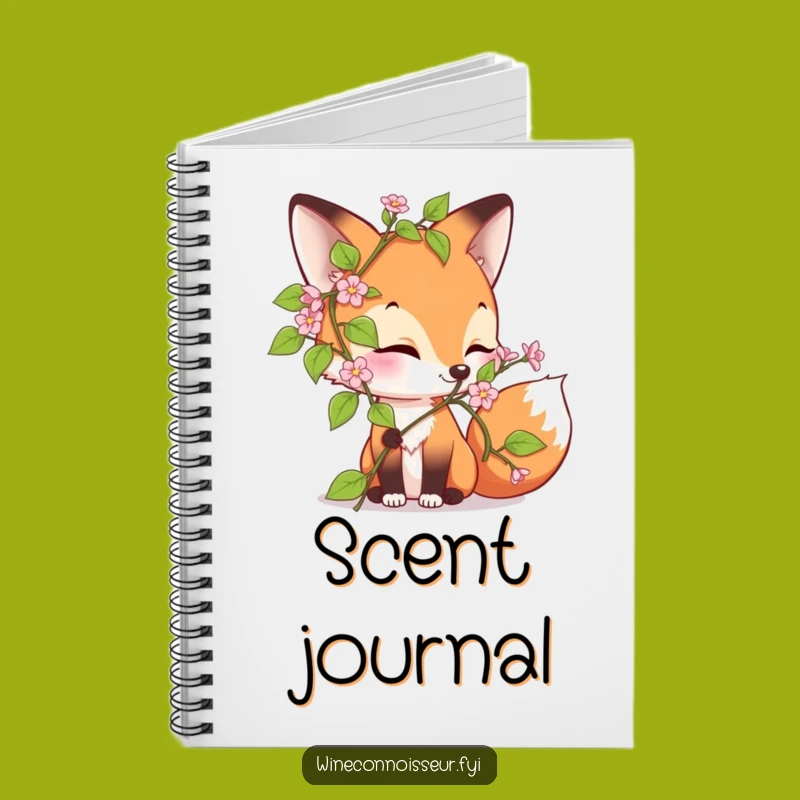 Funny Fox Vine Delight Notebook - Capture Thoughts with Natural Flair