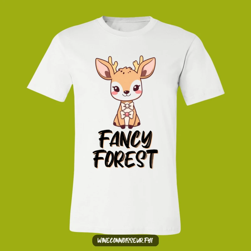 Funny Kawaii Deer Bowtie T-Shirt: Classy Critter Style, Great Gift