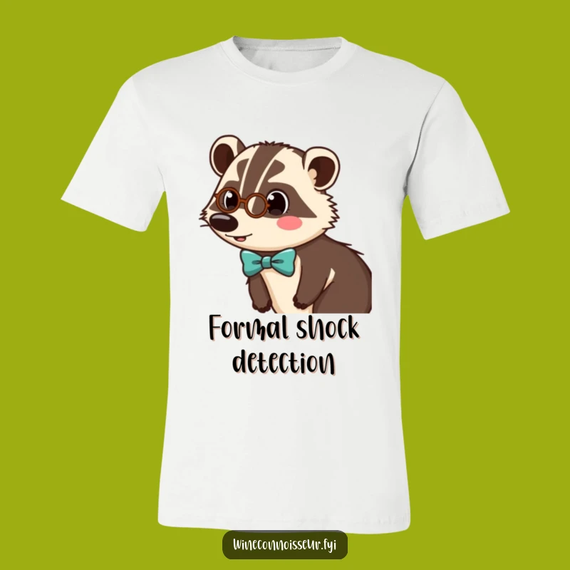 Funny Badger Monocle T-Shirt - Classy & Comical Tee for Distinguished Gents