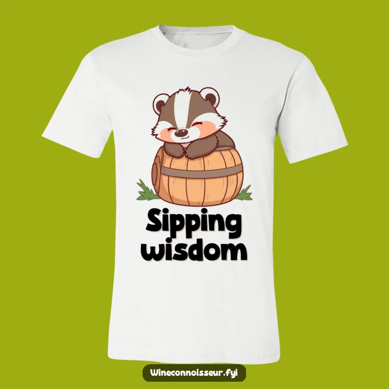 Funny Badger Barrel T-Shirt: Lounge In Wise Comfort!