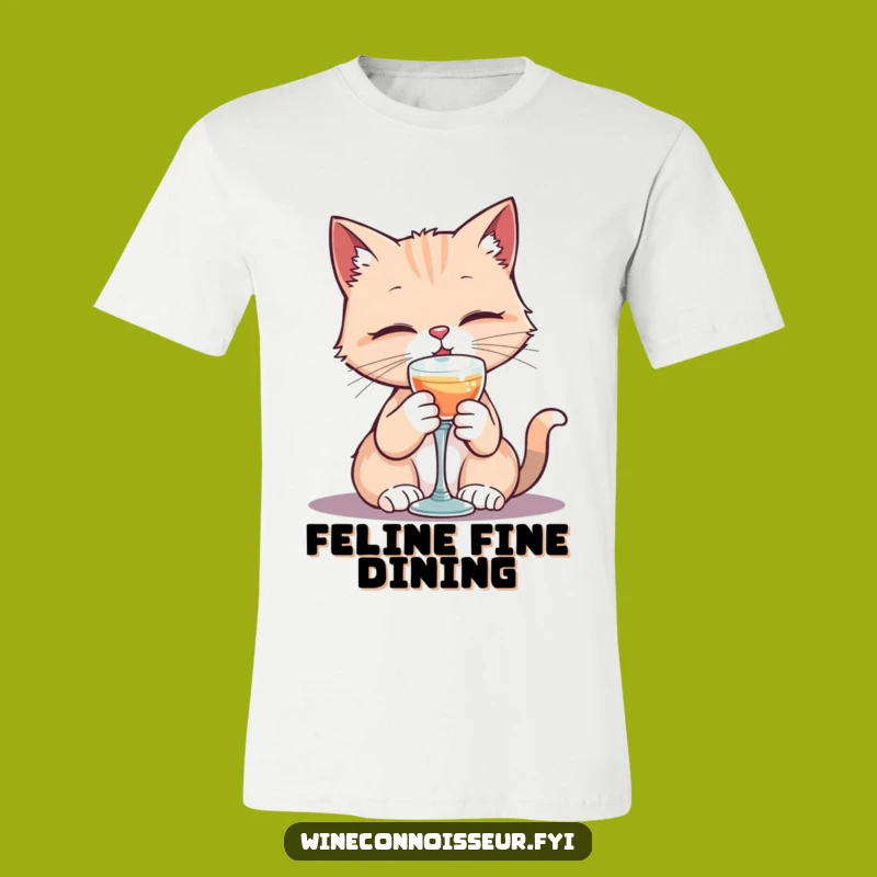 Funny Cat Goblet T-Shirt: Elegant Sipping Humor Tee for Cat Lovers