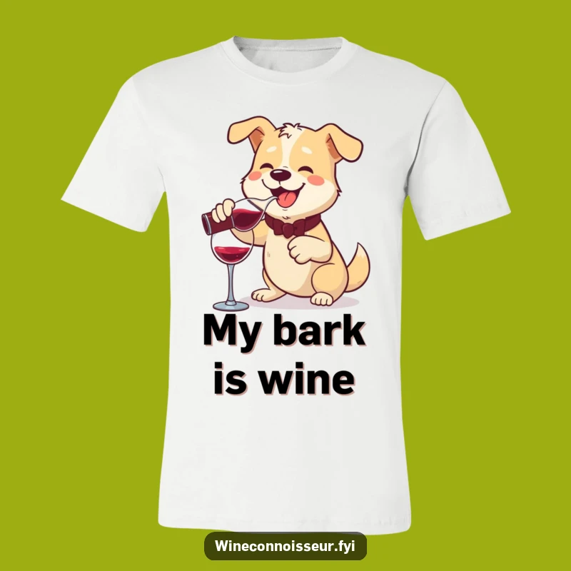 Funny Dog Wine Decanter T-Shirt: Cheerful Sommelier Tee Gift