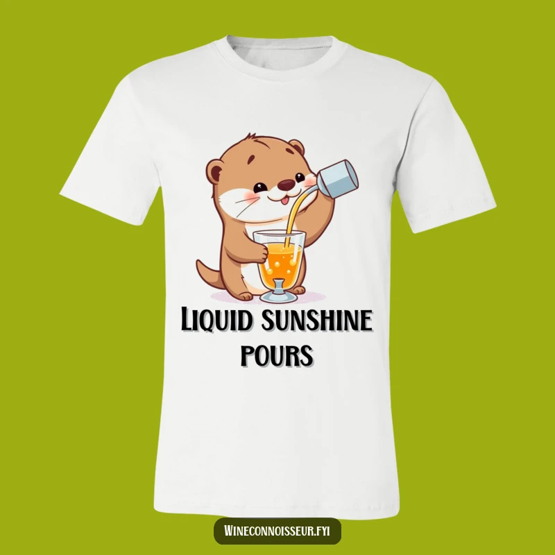 Funny Playful Otter T-Shirt - Expert Pouring Humor Tee