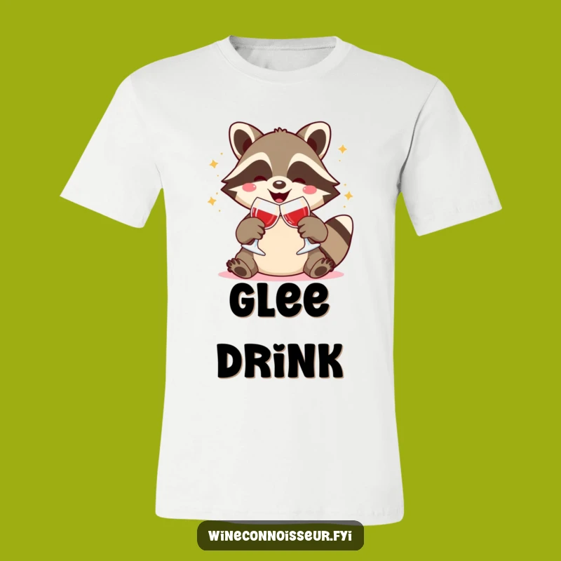 Funny Kawaii Raccoon Wine Toast T-Shirt: Cheers to Fun, Great Gift