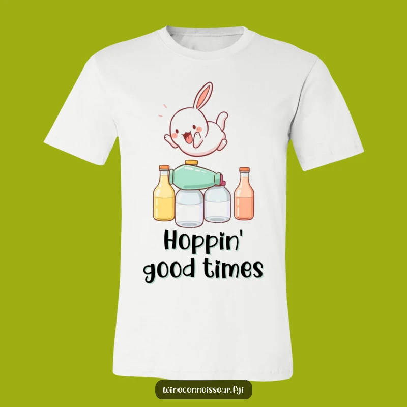 Funny Rabbit Somersault T-Shirt - Energetic & Comical Tee for Playful People