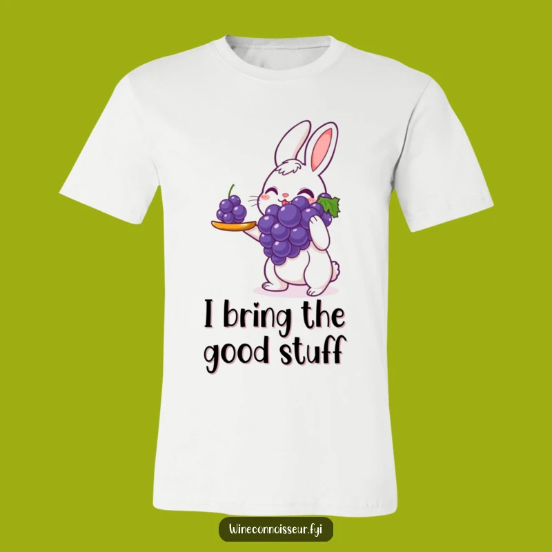 Funny Rabbit Server T-Shirt: Perfect Grape Service, Awesome Funny Gift
