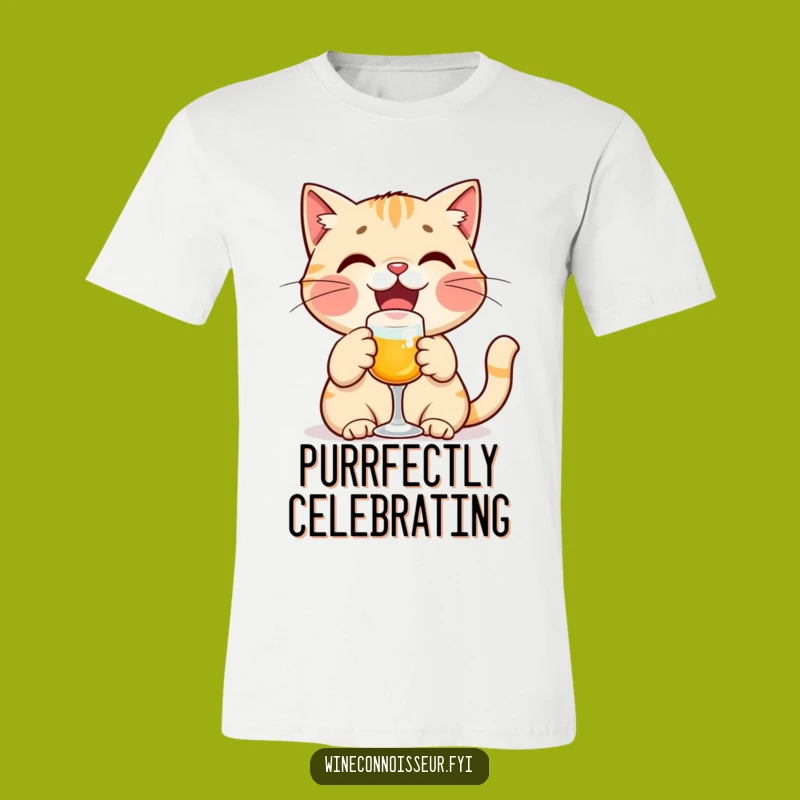 Funny Cat Toasting T-Shirt - Delighted Cat Tee, Celebration Gift