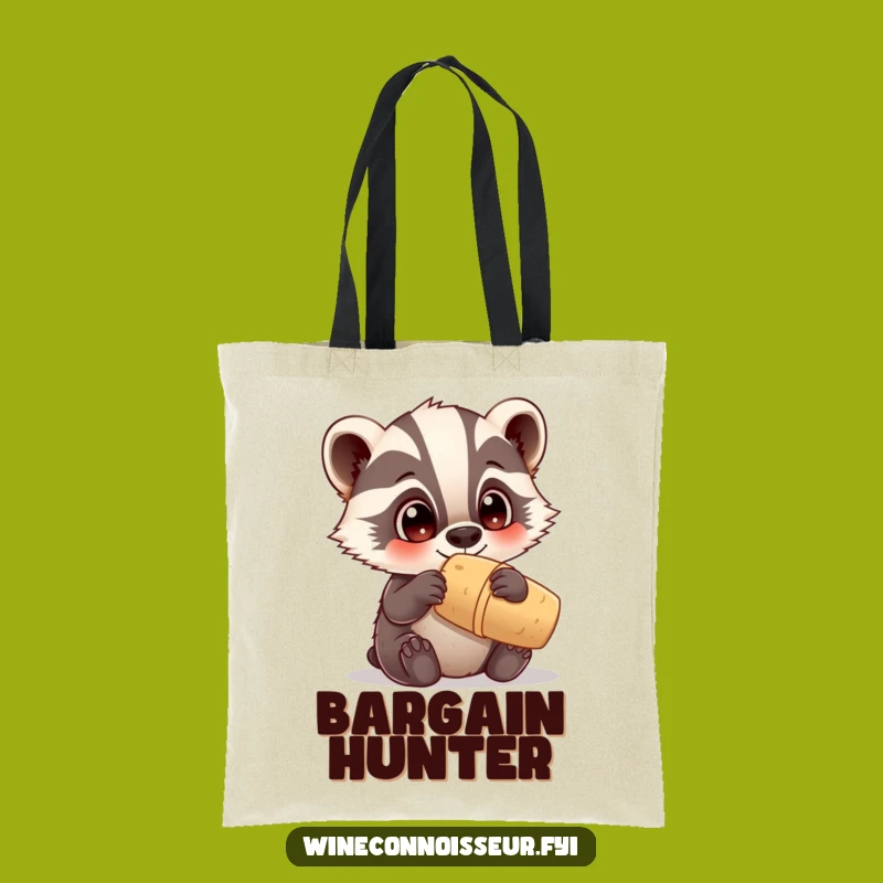 Funny Kawaii Badger Cork Tote Bag: Carry Your Curiosity, Ideal Funny Gift