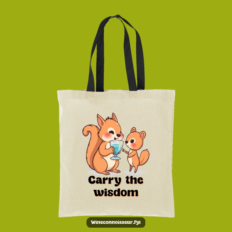 Funny Wise Squirrel Sharing Tote Bag: Carry Kindness, Ideal Funny Gift