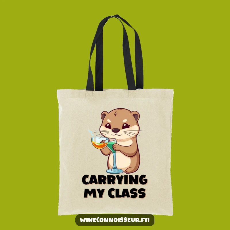 Funny Otter Swirling Tote Bag - Chic Carry-All, Gift