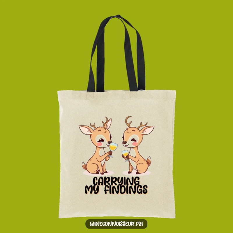 Funny Deer Tasting Tote Bag: Enthusiastic Chat Accessory & Friend Gift