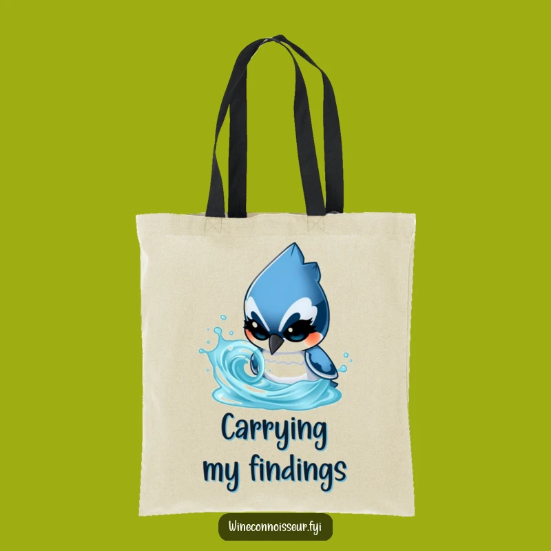 Funny Blue Jay Scientist Tote Bag: Determined Character Analyzing, Practical Gift