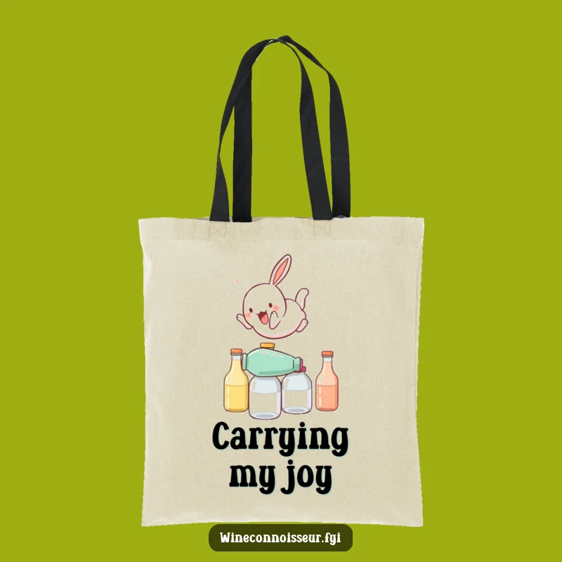 Funny Rabbit Somersault Tote Bag - Carry Your Fun On the Go