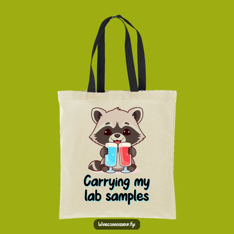 Funny Raccoon Lab Tote Bag: Carry Your Excitement & Supplies