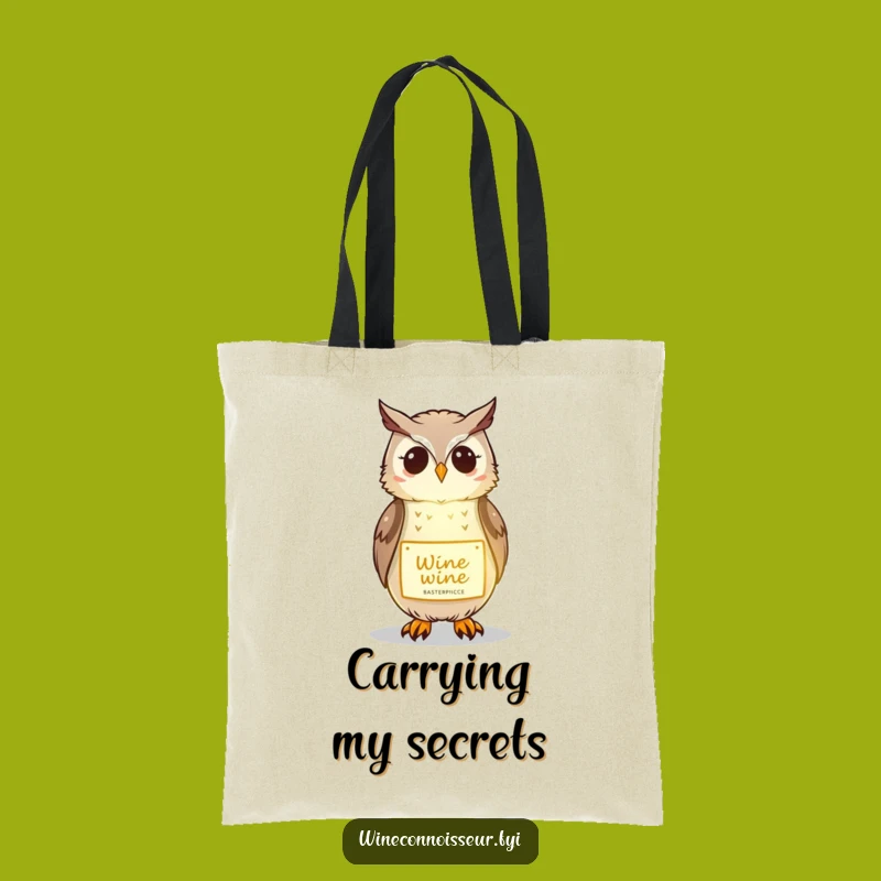 Funny Owl Wine Tote Bag: Illuminating Accessory for Savvy Sippers Gift