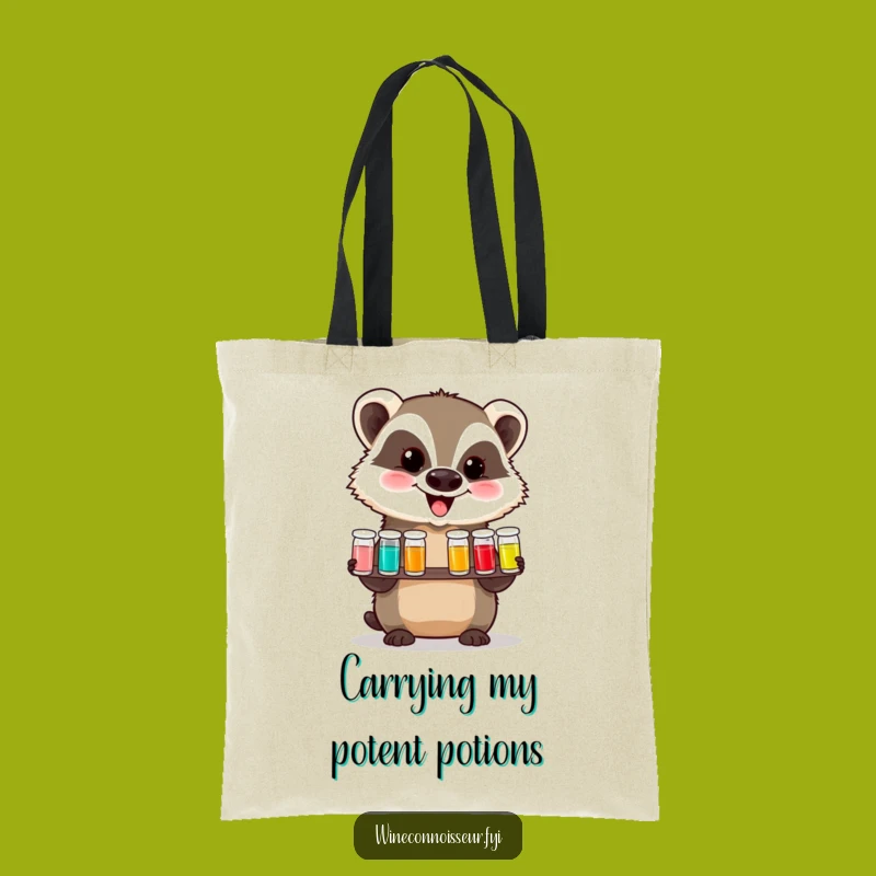 Funny Badger Tasting Flight Tote Bag: Carry Your Laughs in Style