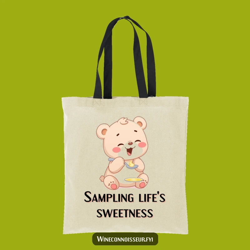 Funny Giggling Bear Cub Tote Bag - Adorable Humor Accessory