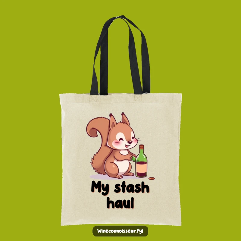 Funny Squirrel Wine Tote Bag: Carry Your Funniest Bottle!