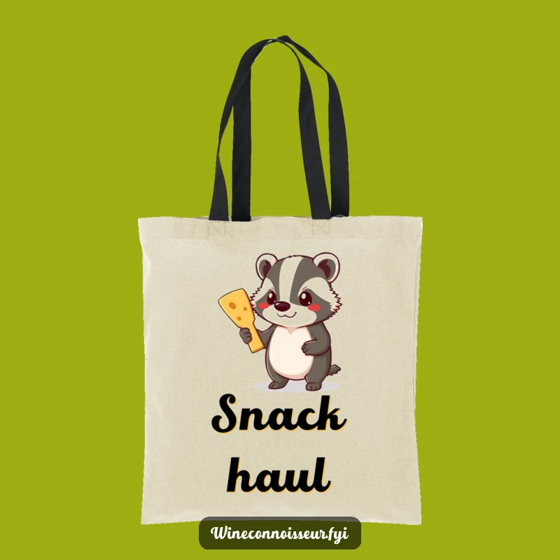 Funny Badger Cheese Tote Bag: Carry Your Snacks in Style